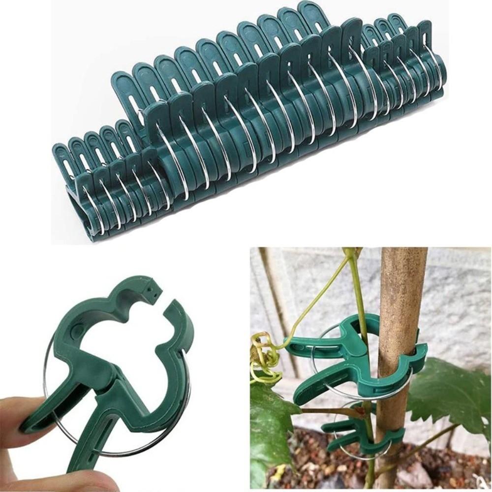 20PCS Gentle Grip Plant Support Clips Plastic Plant Securing Clamps Pepper Vines