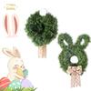 Easter Bunny-Themed Wreath Hanging Ornament. Cartoon  Tail Faux  Door Decoration