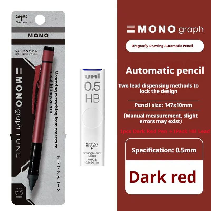 Механический карандаш Tombow Monograph Tune, 0.5 Нажим/Встряхивание для подачи стержня Стабильное письмо Нелегко ломается для рисования, письма, набросков Художественный инструмент