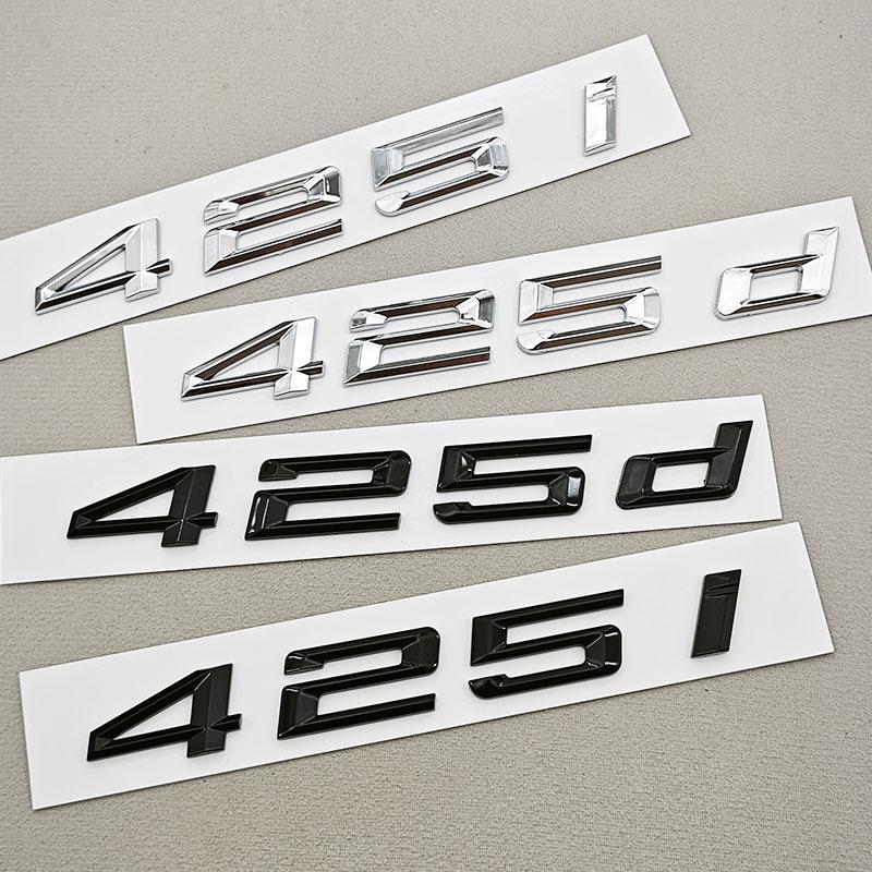 3D ABS Car Letters Logo 425i 425d Badge Emblem Sticker Rear Trunk Decals For BMW 4 Series 425i 425d Tail Marking Accessories XN9