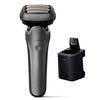 Panasonic Mens Shaver Lambda Dash PRO 5-Blade Electric Razor AI+ Fully Automatic Cleaning Charger ES-L570W-S Silver
