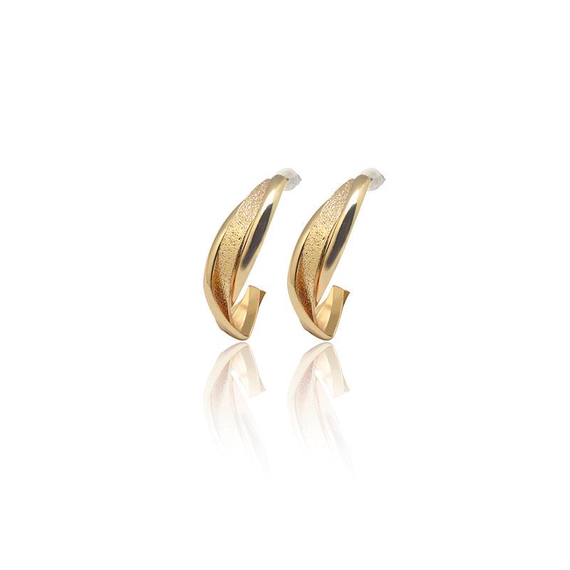 Новогодние новые ретро-серьги, геометрические серьги с переплетением, матовые серьги для женщин, высококачественные серьги для темперамента