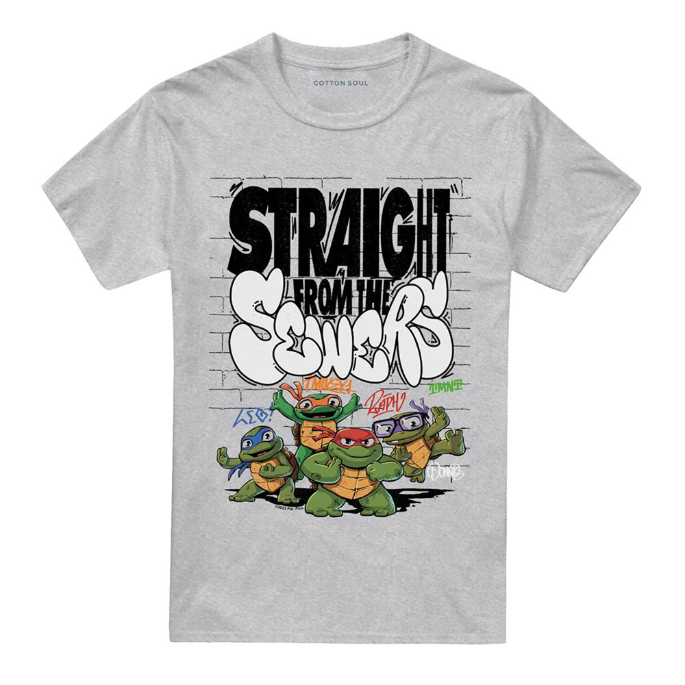 TMNT Unisex Adult Mutant Mayhem Straight From The Sewers T-Shirt