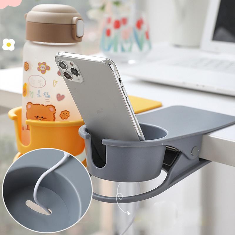 Креативный держатель для чашки для кофейного напитка, боковая полка для чашки с водой, офисный настольный компьютерный стол, фиксированный держатель для чашки, зажим для хранения на столе