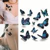 1 Sheet Rose Butterfly Flower Temporary Tattoos For Women Hand Arm, Fake Tattoo Sticker Waterproof Long Lasting Realistic Tatoos