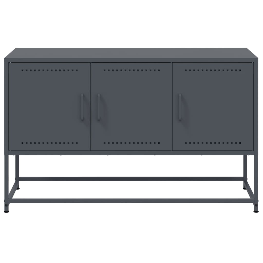TV Stand Anthracite Grey 100.5 x 39 x 60.5 cm Steel