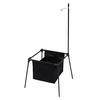 Captain Stag UC-1883 Уличная стойка для пыли, подставка для мусорных мешков, компактная отдельно стоящая вешалка для фонаря, в комплекте, маленькая карманная черная Trekker