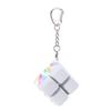 4 Keys Keyboard Fidget Keychain W/ LED Light Keyboard Clicker(White B Style)