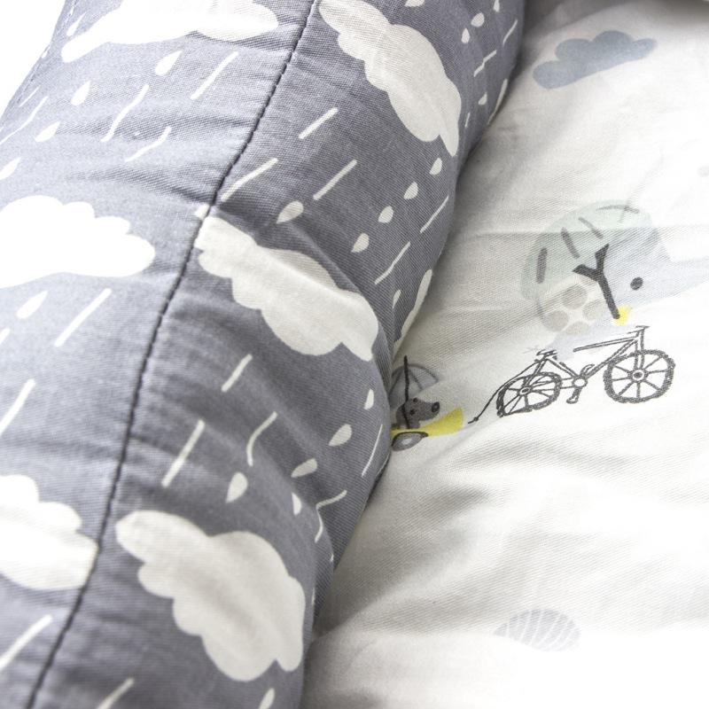 Детская люлька для кровати, портативный детский шезлонг для кроватки для новорожденных, дышащий и спальный гнездо с подушкой