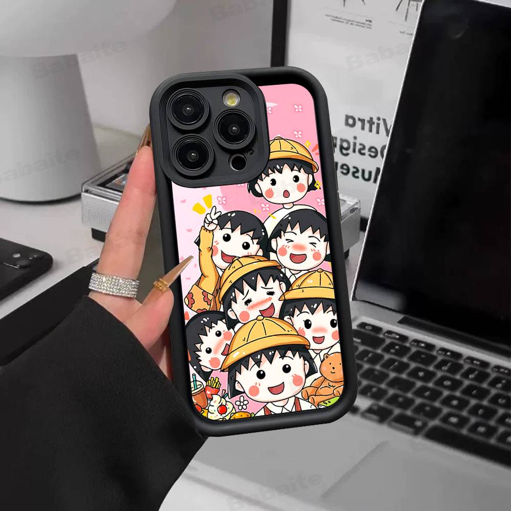 Catoon Chibi M-Maruko ChanS Phone Case For IPhone 17 16 15 14 13 12 11 Air Plus Pro Max Soft Back Cover