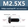 Yigu Black Nickel Carbon Steel PM Phillips Round Head Screws m2-m4 Pan Head Machine Screws for Electronics