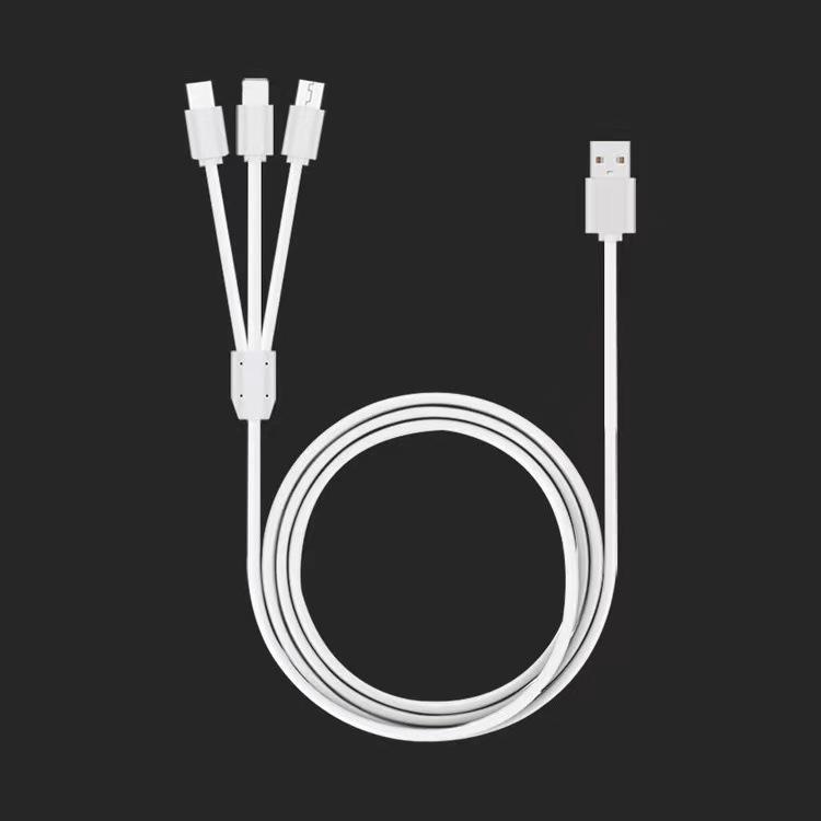 Кабель для быстрой зарядки «три в одном» для устройств Apple, Type-C и Android — жидкий трехцветный дизайн