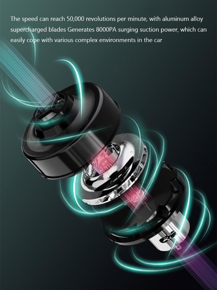 8000Pa Беспроводной автомобильный пылесос Беспроводной ручной автоматический пылесос для дома и дома; Автомобильный мини-пылесос двойного назначения со встроенным аккумулятором