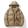 Down Padded Jacket Men's Winter Hong Kong Style Loose Large Size Padded Jacket Youth Padded Jacket Hooded Bread Jacket