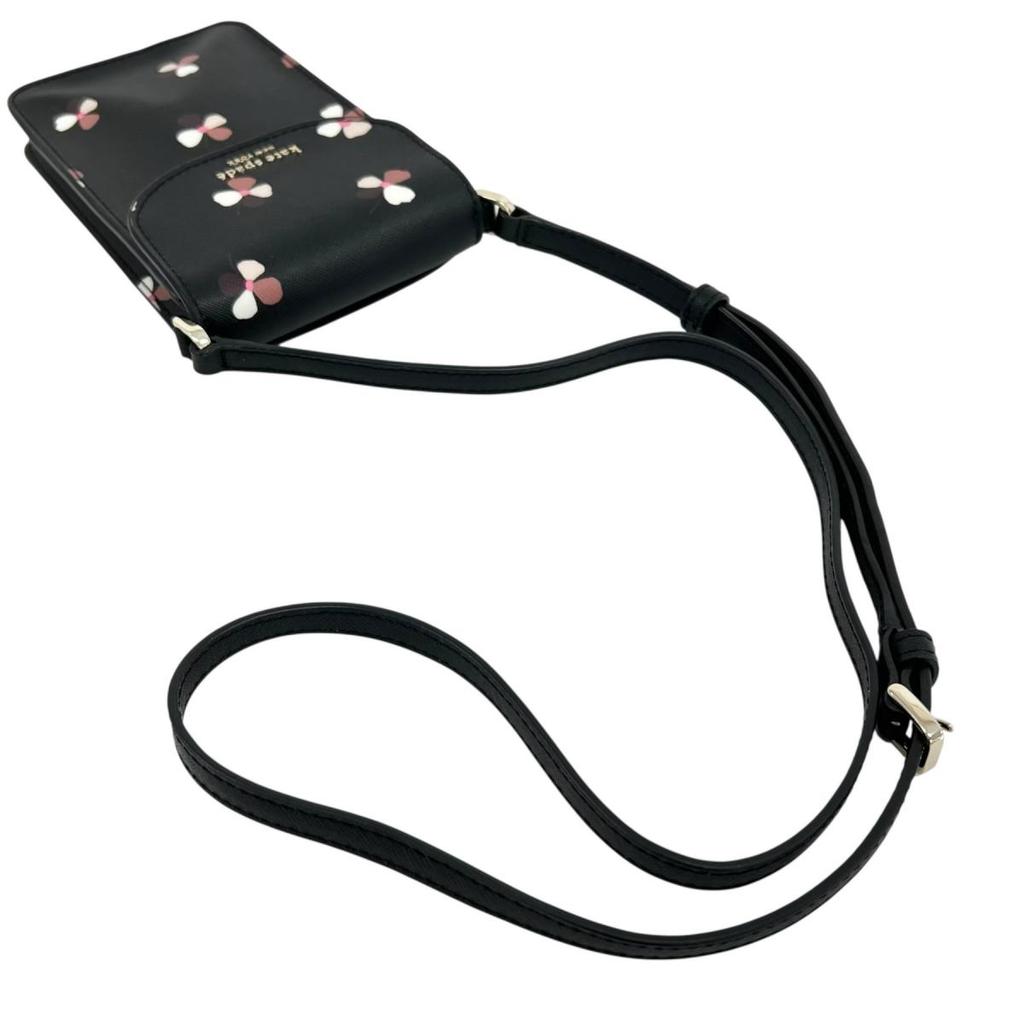 Kate Spade Цветочный узор Сумеречные Бутоны Сумка на плечо кожаная черная Женская Б/у