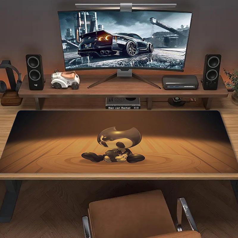 Bendy2 Print Cushion Non-slip Laptop Tablet Big Mousepad XXL Mat Mini PC Playmat With Lock edge