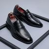 New Shoes Men's European and American One-pedal Business Dress Foot Cover Leather Shoes Loafers Summer Breathable Versatile Shoes 24305-R