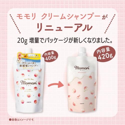[.co.jp limited] Momori Cream Shampoo Увлажняющий без силикона с ароматом фруктов и цветов 420 г