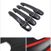 8Pcs Glossy Carbon Fiber Car Side Door Handle Cover Trim For Mazda 3 6 2003-2008