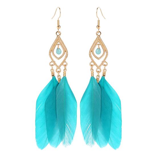 Women Drop Earrings Synthetic Feather Bohemia Creative Tassels Dangle Earrings Dangle Earrings Prom Jewelry