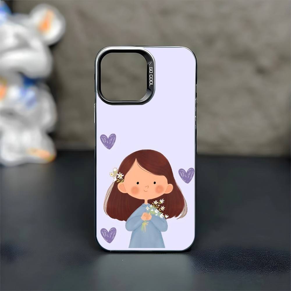 Милый чехол для телефона для iPhone 17, 16, 15, 14, 13, 12, 11 Plus, Pro Max, черный матовый, противоударный
