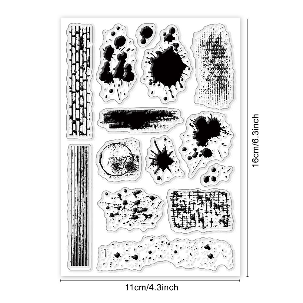 PVC Plastic Stamps for DIY Scrapbooking Photo Album Decorative Cards Making Stamp Sheets 16x11x0.3cm