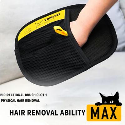 Электростатические перчатки для удаления шерсти домашних животных, многоразовые, моющиеся перчатки для ухода за кошками и собаками, двухсторонние перчатки для удаления шерсти домашних животных для мебели и кровати