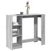 VidaXL Bar Table with Shelf Sonoma Grey Engineered Wood, Pub Table, High Table, Bar Stool Table, Table 854396