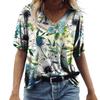 Свободная футболка, Повседневная Зеленая Городская Повседневная Футболка с Коротким Рукавом с 3D Принтом для Женщин