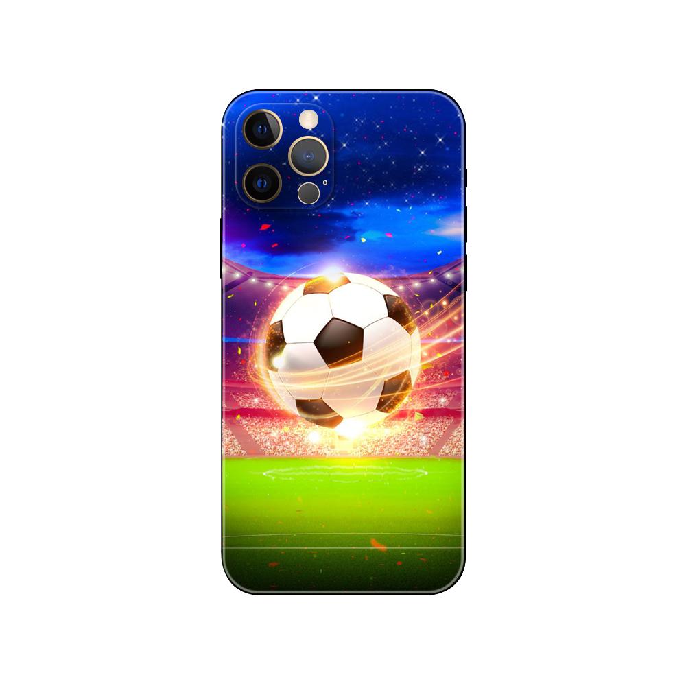 Футбольный чехол для телефона iPhone 5 5s 2020se 6 6s 7 8 plus x 10 XR XS 11 12 13 mini pro MAX черная задняя крышка из ТПУ