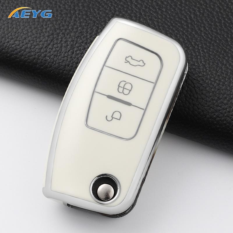 Чехол-брелок для ключа автомобиля для Ford Focus 2 MK2 Fiesta Mondeo Galaxy Ecosport Kuga Escape Falcon B-Max C-Max Аксессуары