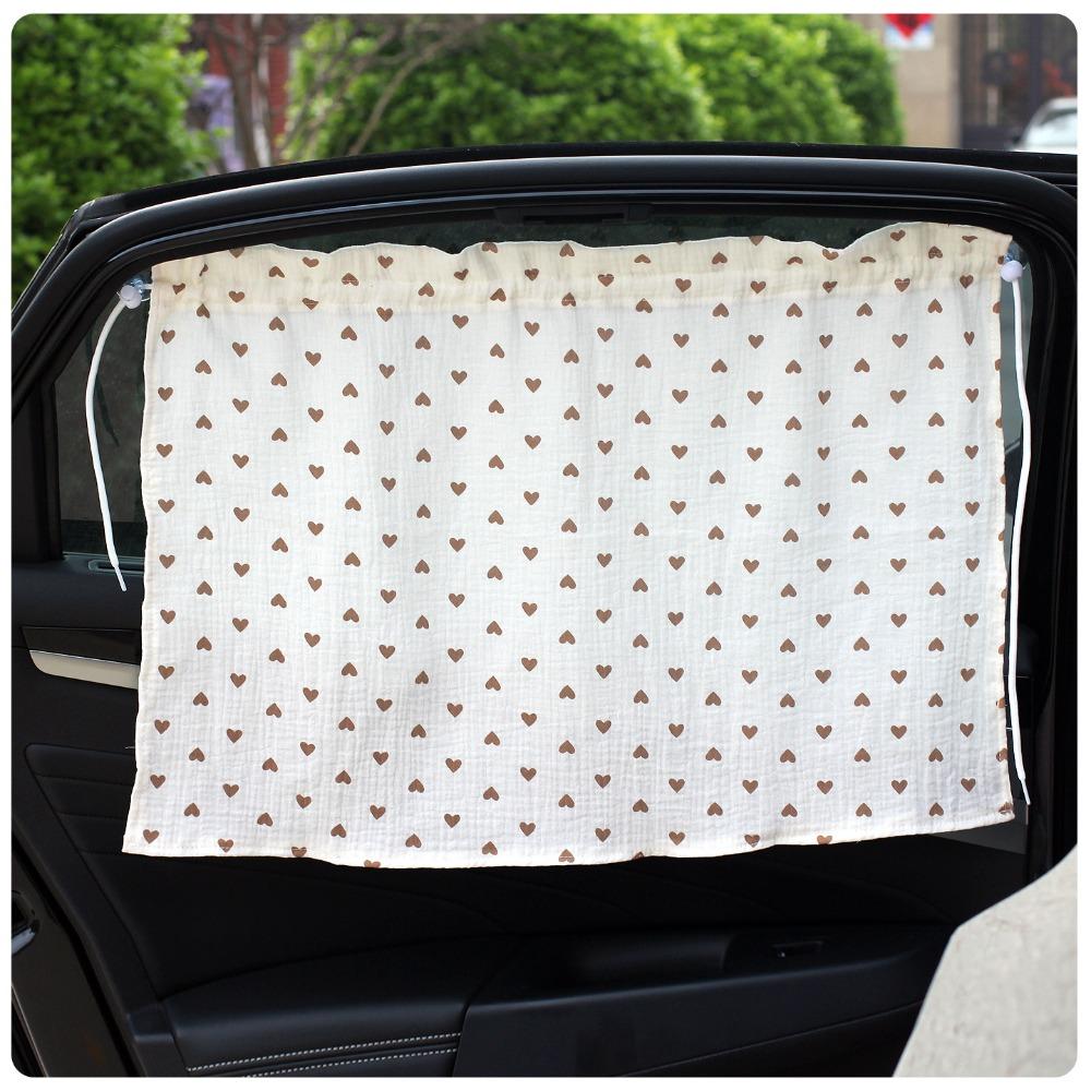 Cute Cartoon Car Curtains UV Protection Car Window Cover Universal Window Shade Car Interior
