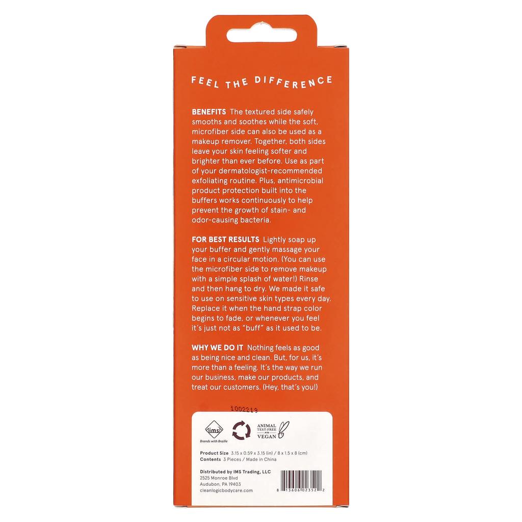 CleanLogic, Bath & Body, скраб для снятия макияжа, 3 двойных текстурных скрабов