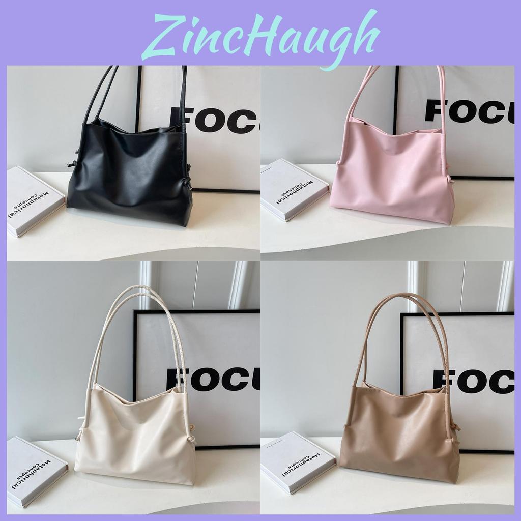 Stylish 2024 Pu Leather Tote Bag Womens Casual Large Capacity Shoulder Bag
