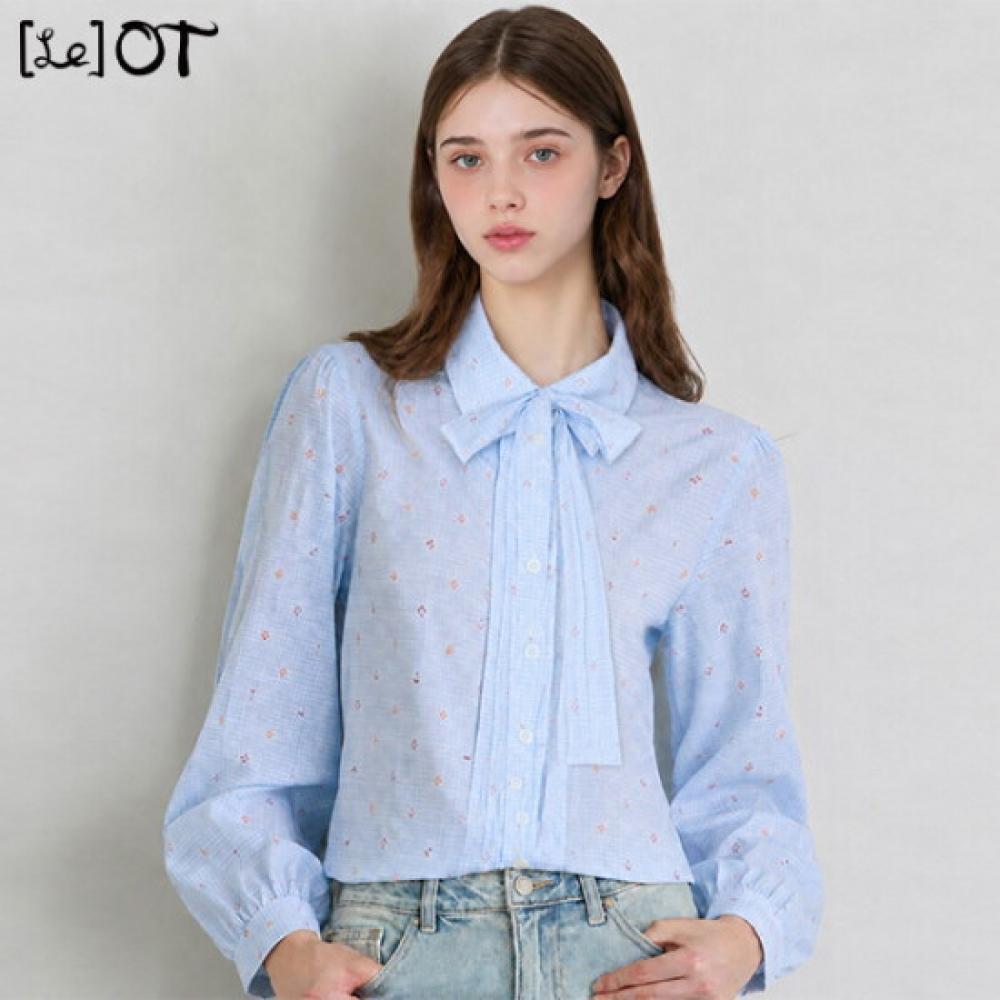 Le Ot Women S 100 cOtton Pintuck Puff SLeeve Shirt blouSe Size 55 88