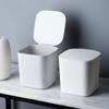 Storage Box Plastic Mini Desktop Bin Large Capacity Nordic Style Small Trashcan Portable Square Garbage Holder Office