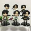 Attack On Titan Anime Figure Toys Levi Mikasa Ackerman Action Figure Eren Jager Armin Arlert Figurine Model Doll Toys