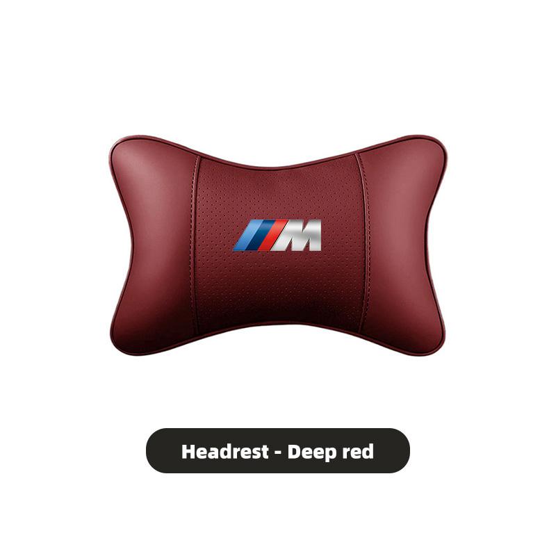 PU Leather Car Seat Headrest Lumbar Support Cushion Interior For BMW M3 M4 M5 G42 G30 G20 E39 E36 E87 E53 F44 F07 F34 G15 G16