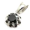 Les Trésors De Lily [N2972] - Черный серебряный кулон «Хрустальный цветок»