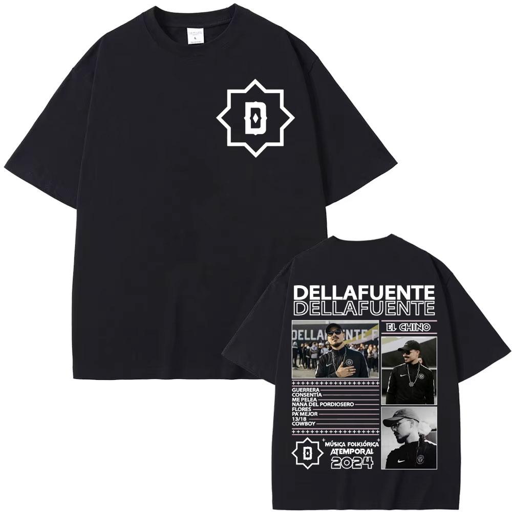 Rapper Dellafuente New Album 2026 Tour Tshirts Men Women Harajuku Gothic Hip Hop Punk T Shirt Fashion Casual Tshirt