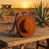 Retro Cowboy Hat Design Daypack Western Cowgirl Backpack, Style Backpack with Adjustable Straps, Durable Denim Material Pack for Women Travel