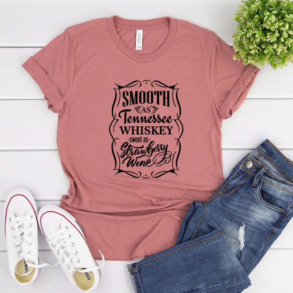 Smooth As Tennessee Whiskey Sweet As Strawberry Wine Shirt Country Music Rodeo Tshirt Unisex Country Life Tshirt Vintage Tops