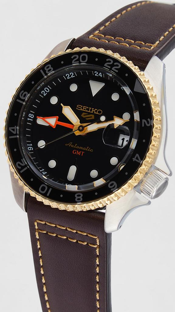 Seiko 5 Sports SKX GMT Автоматические часы с черным циферблатом SSK036 Мужские