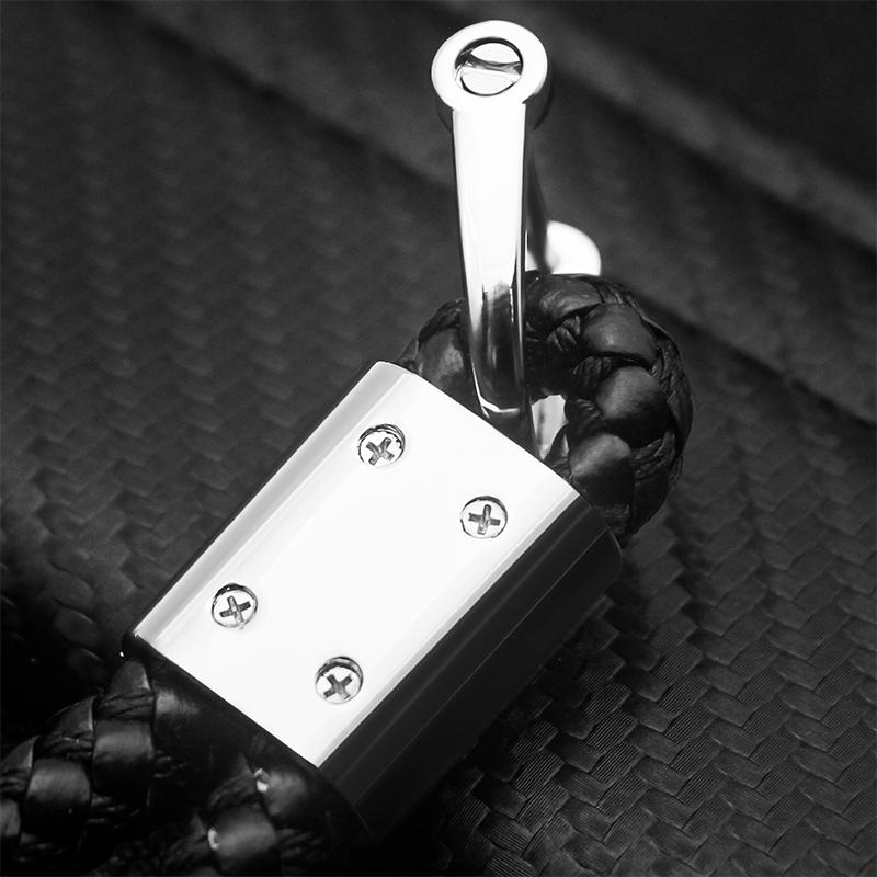 1Pcs Metal Leather Car Logo Key Chain Braided Rope Keyring For BM MINI Cooper S Works JCW R55 R56 R50 R53 R60 R61 F54 F55 F56 gzpxv22