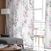 Watercolor Flower Lily Tulle Curtains For Living Room Sheer Curtain For Bedroom Kitchen Blinds Voile Curtains