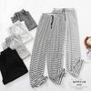 "Summer Thin Wide-Leg Striped Pajama Pants - Casual, Loose, Versatile, and Large Size Fit."