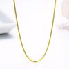 14 "-32 "925 Sterling Silver With Gold Color Thin Box Chain Necklace Womens Kids Girls Mens Jewelry Collares