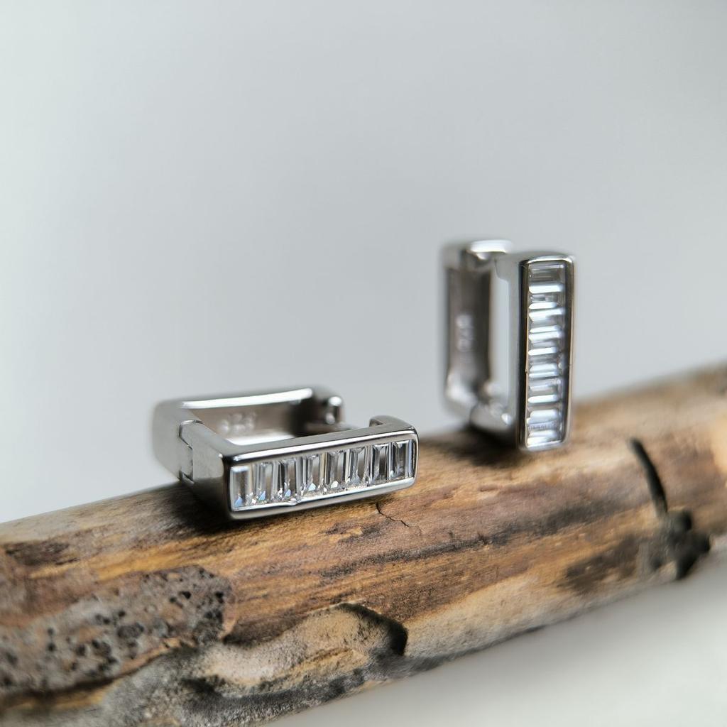 Silver Earrings with Cubic Zirkonia (2184201)