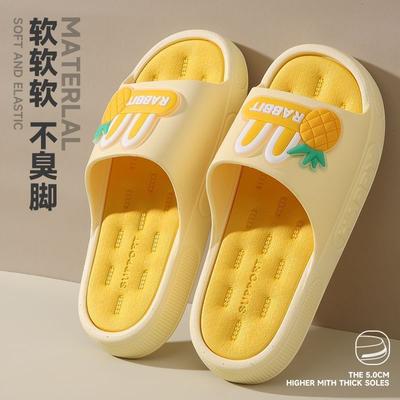 Тапочки женские летние новые домашние комнатные для ванной банные нескользящие дезодорирующие толстая подошва парные прохладные тапочки мужские