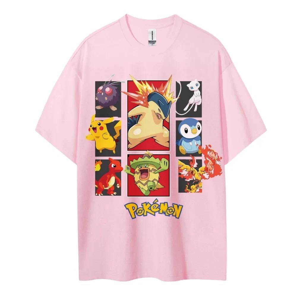 Pokémon Ash & Friends Mega Collage Vintage Anime T-Shirt 90s Nostalgia Oversized Black Unisex Streetwear T-shirt